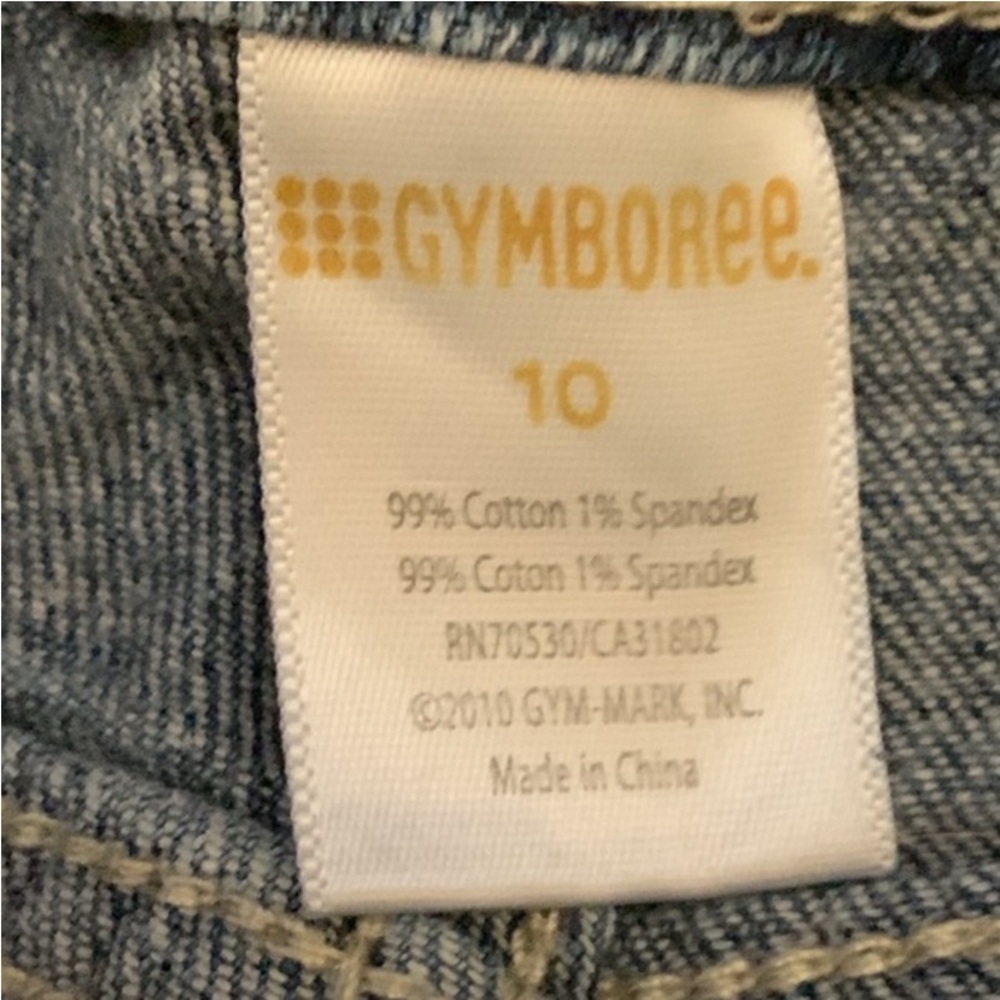 Gymboree Heart Pocket Blue Jeans Size 10 Adjustable Waist. J - Picture 7 of 9